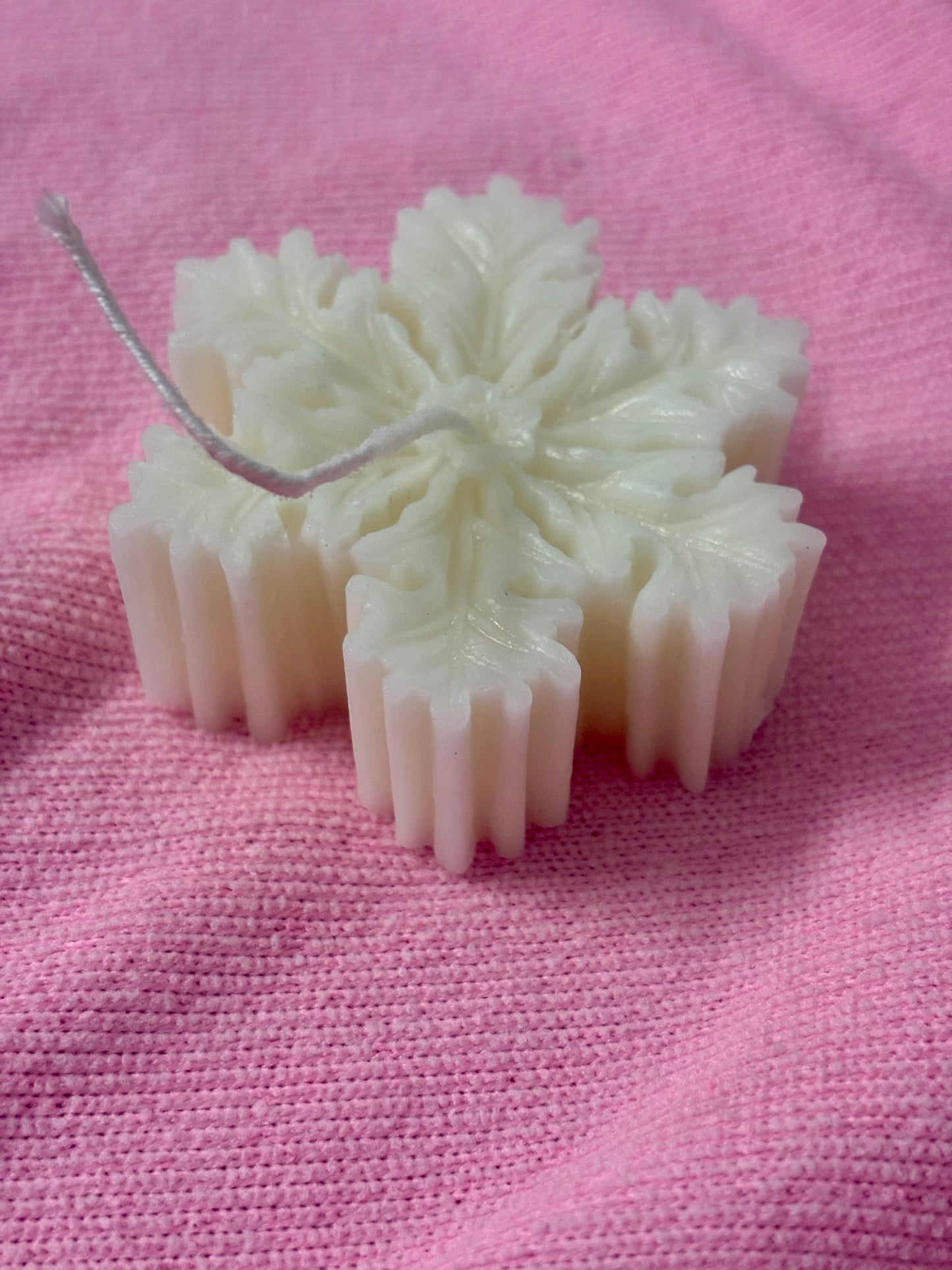 Snow flake candle